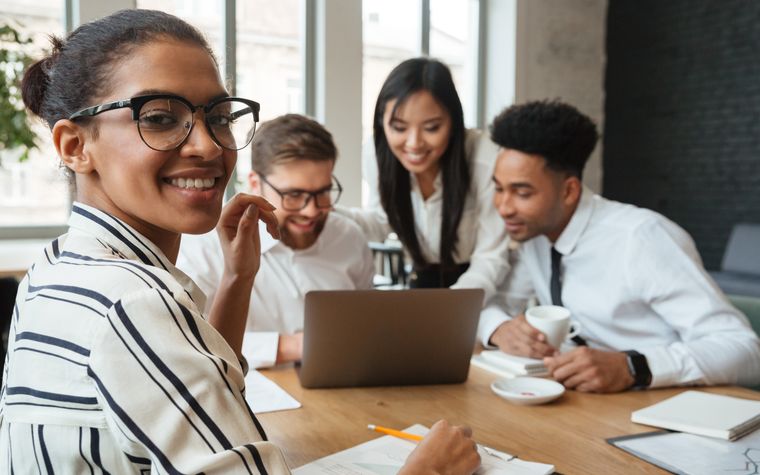 Overhead workspace, a symbol of tracking a small business's share of voice in AI answers